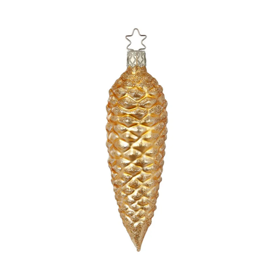 inge-glas-goldener-zapfen-glas-christbaumanh-nger-13-5-cm image 1