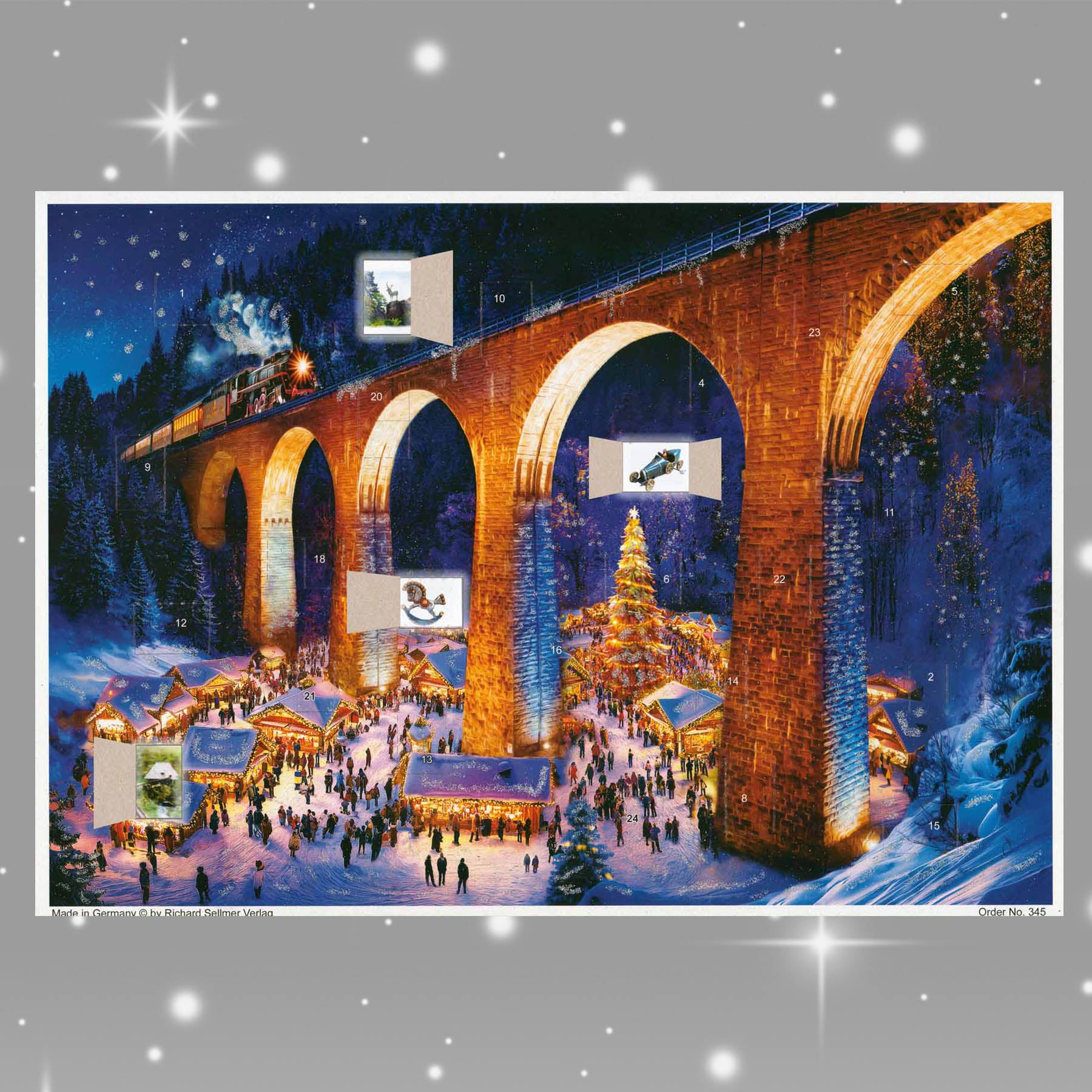 sellmer-verlag-a3-adventskalender-eisenbahnviadukt-ravennaschlucht image 2