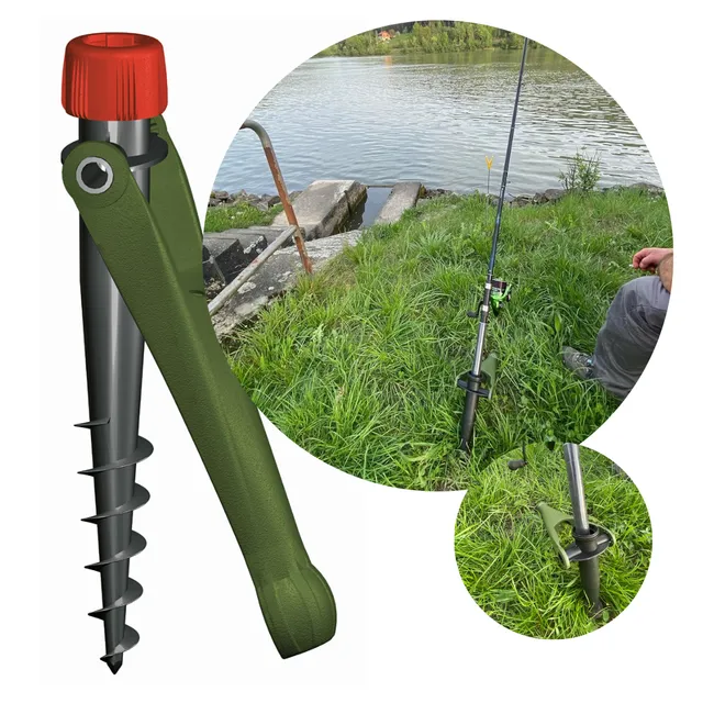 krinner-vario-drill-oliv-bodenanker-f-r-sonnenschirm image 1