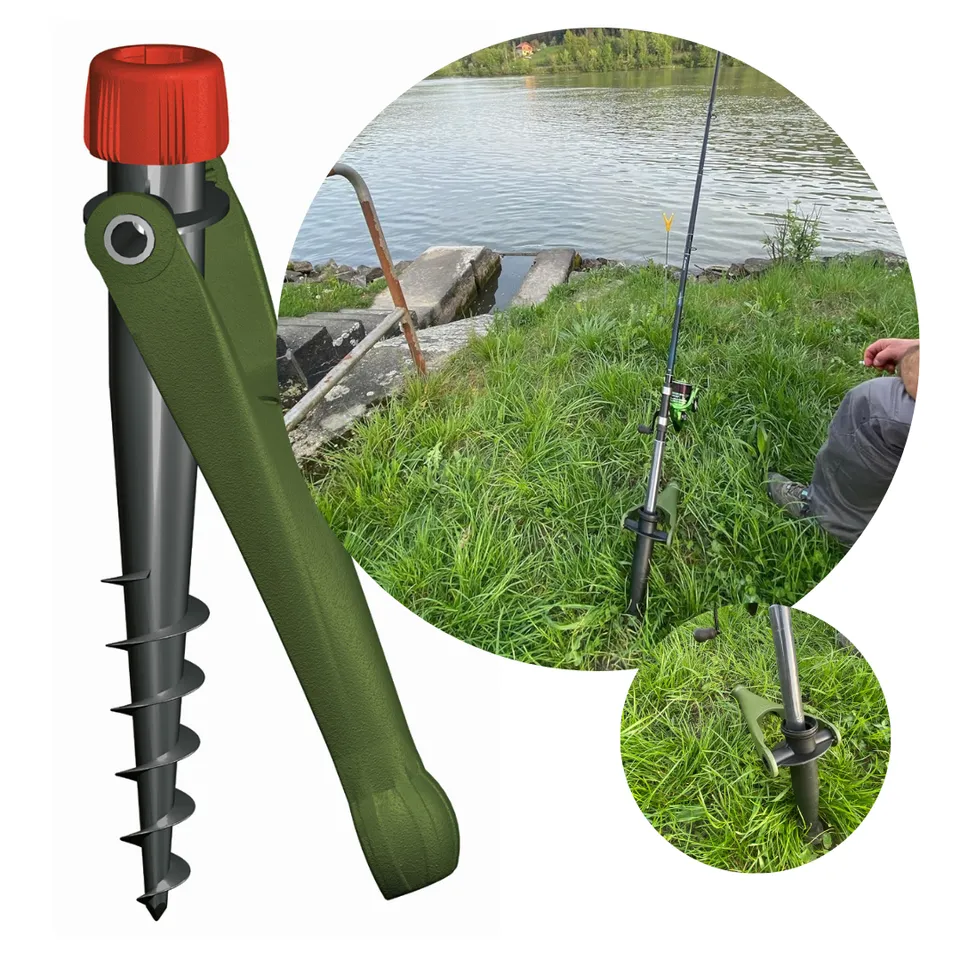 krinner-vario-drill-oliv-bodenanker-f-r-sonnenschirm image 1