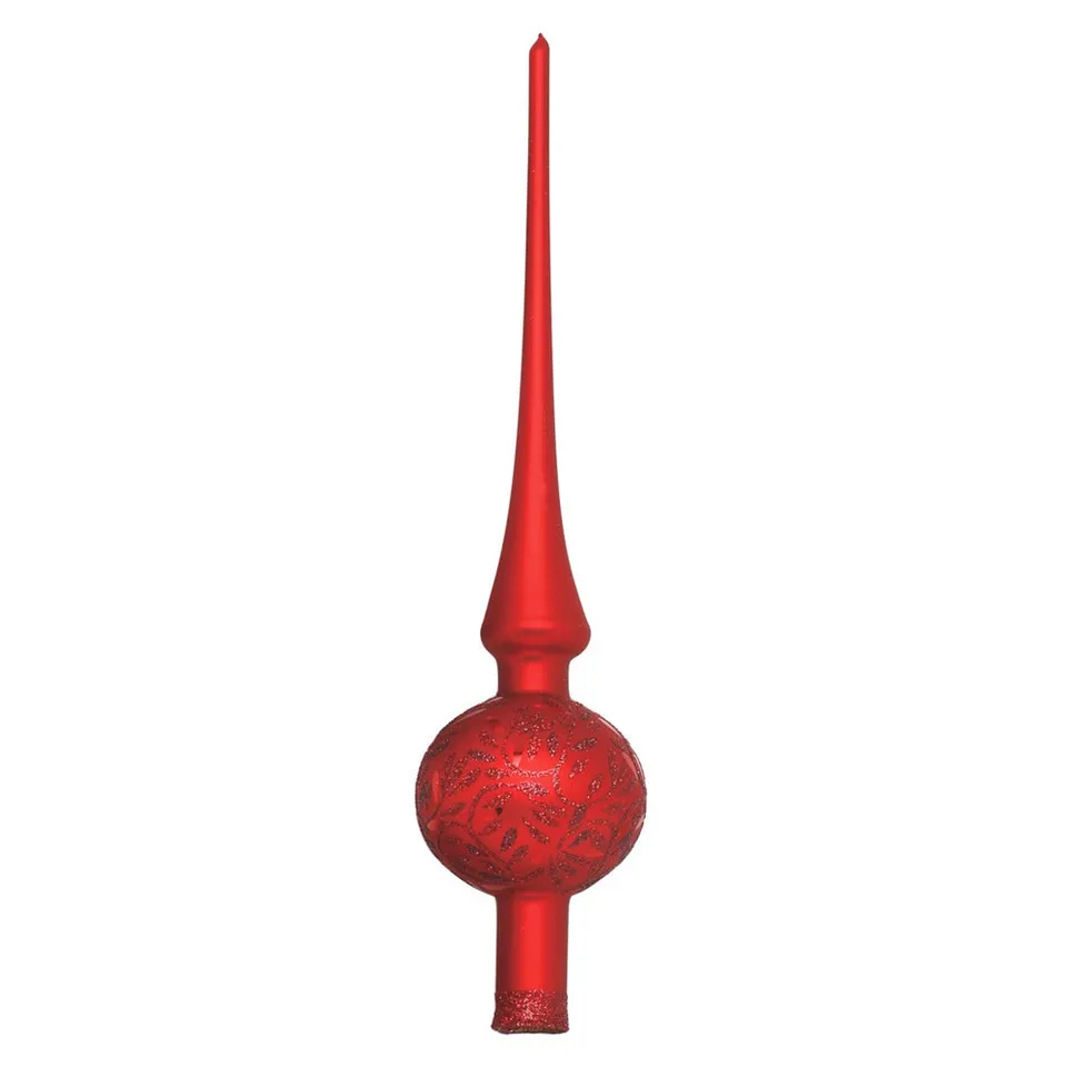 inge-glas-freudentanz-christbaumspitze-glas-7x30-cm-rot-matt image 1