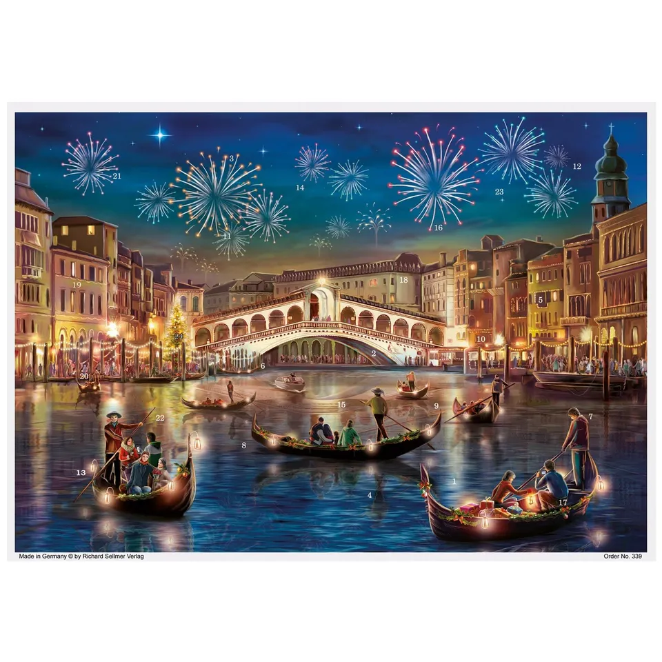 sellmer-verlag-adventskalender-venedig-rialtobr-cke-gro-format-querformat image 1