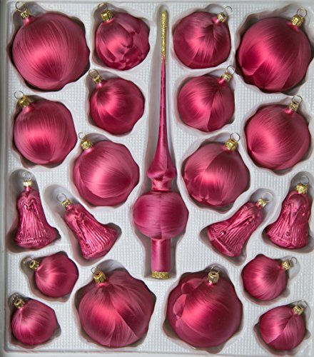 lauschaer-glas-sortiment-mit-formglocken-eislack-beere-21-teile-christbaumschmuc image 2