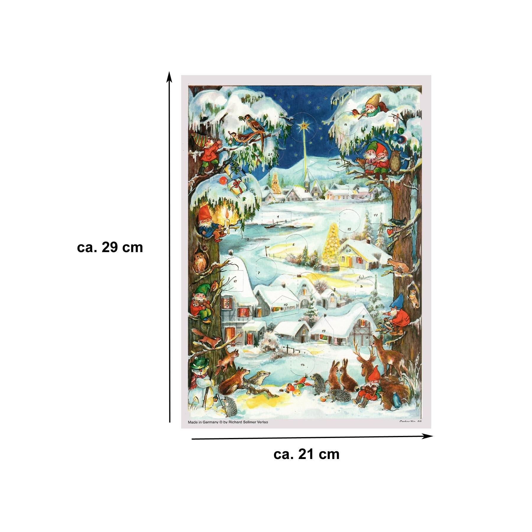 sellmer-verlag-adventskalender-a4-winterliches-dorf-papier image 6