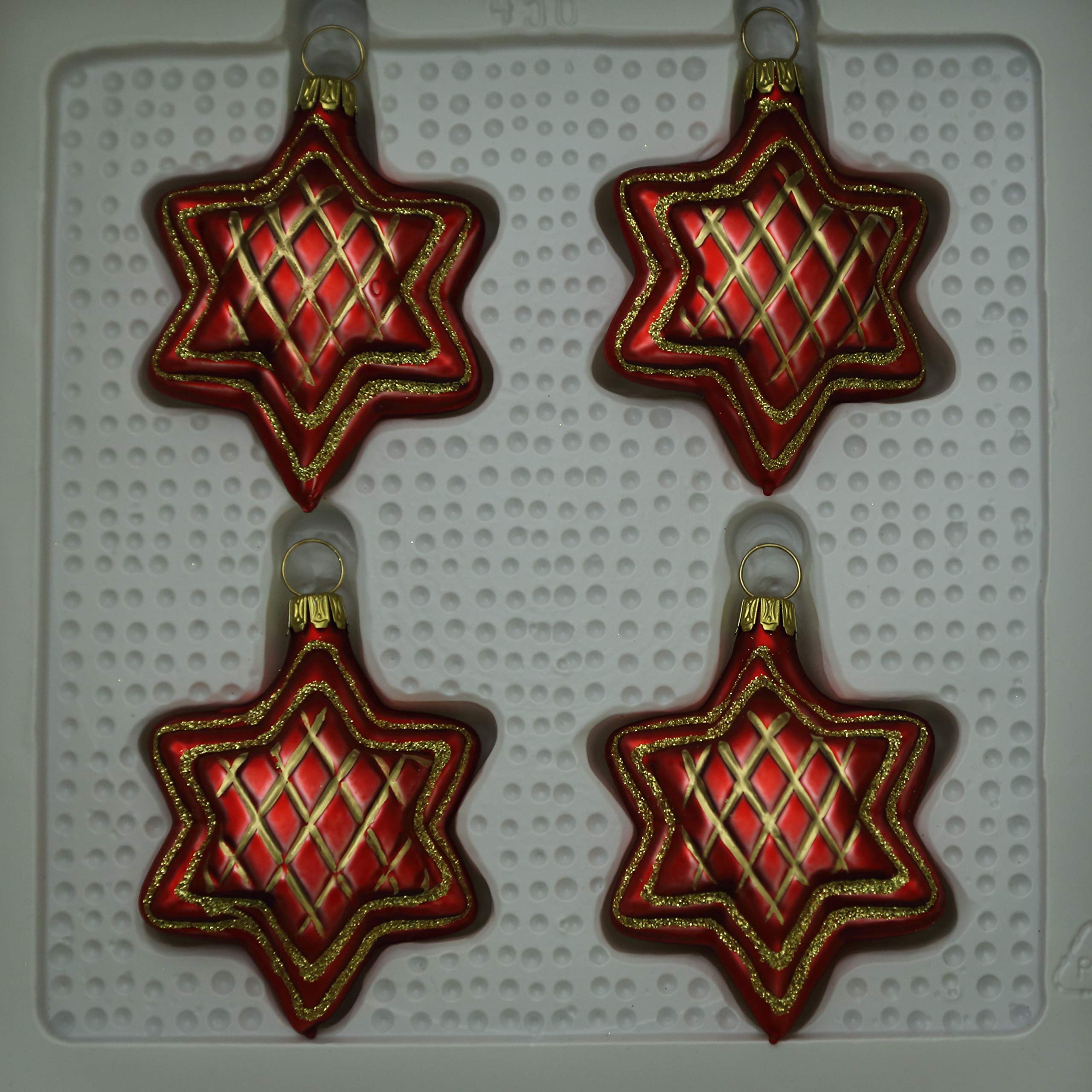 lauschaer-glas-christbaumschmuck-sterne-rot-4-st-ck image 2