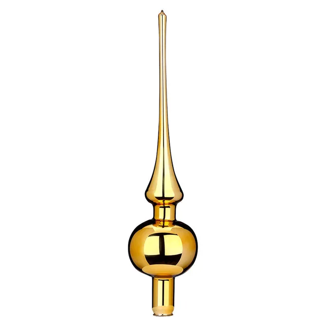 inge-glas-spitze-inkagold-glanz-christbaumspitze-7-x-30-cm image 1