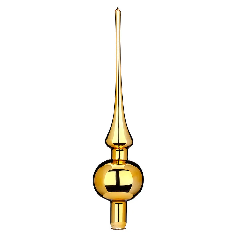 inge-glas-spitze-inkagold-glanz-christbaumspitze-7-x-30-cm image 1