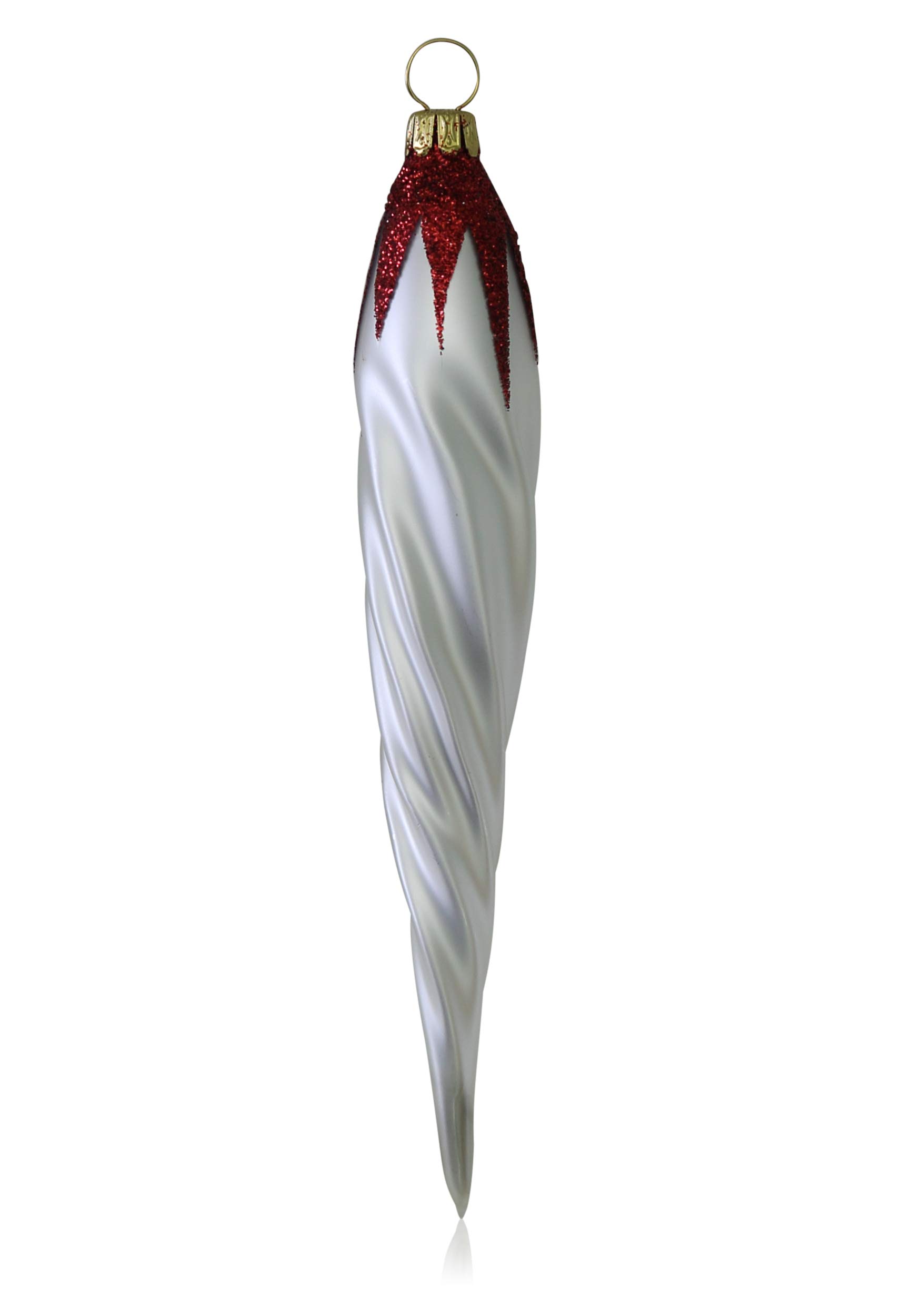 lauschaer-glas-christbaumschmuck-eiszapfen-wei-matt-rot-3-st-ck image 1