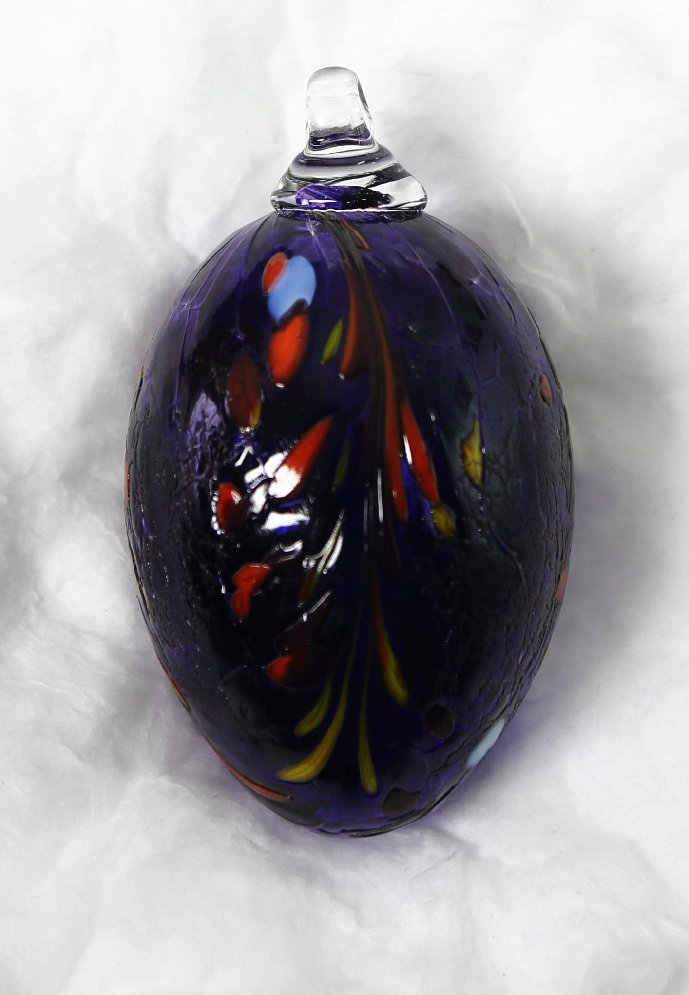 lauschaer-glas-osterei-mit-granulat-dunkelblau-d-8-cm-l-11-cm image 3