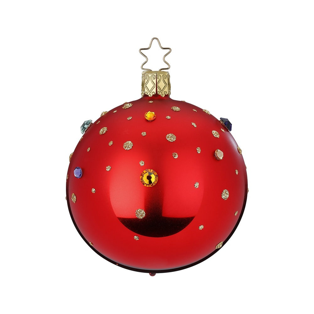 inge-glas-funkelndes-fest-glaskugel-rot-8-cm image 1