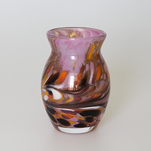 lauschaer-glas-vase-granulat-flieder-h-13cm-mundgeblasen-handgeformt image 4