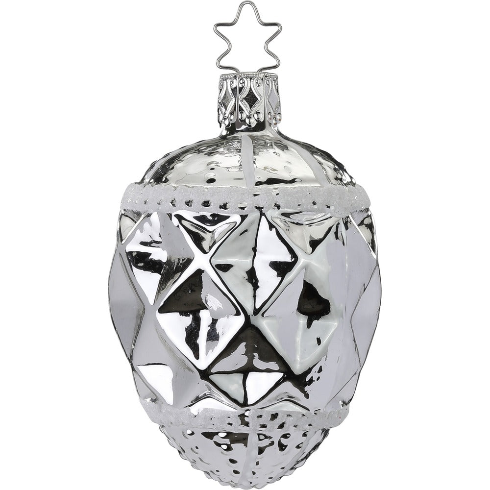 inge-glas-zapfenornament-glas-tannenzapfen-silber-8-cm image 1
