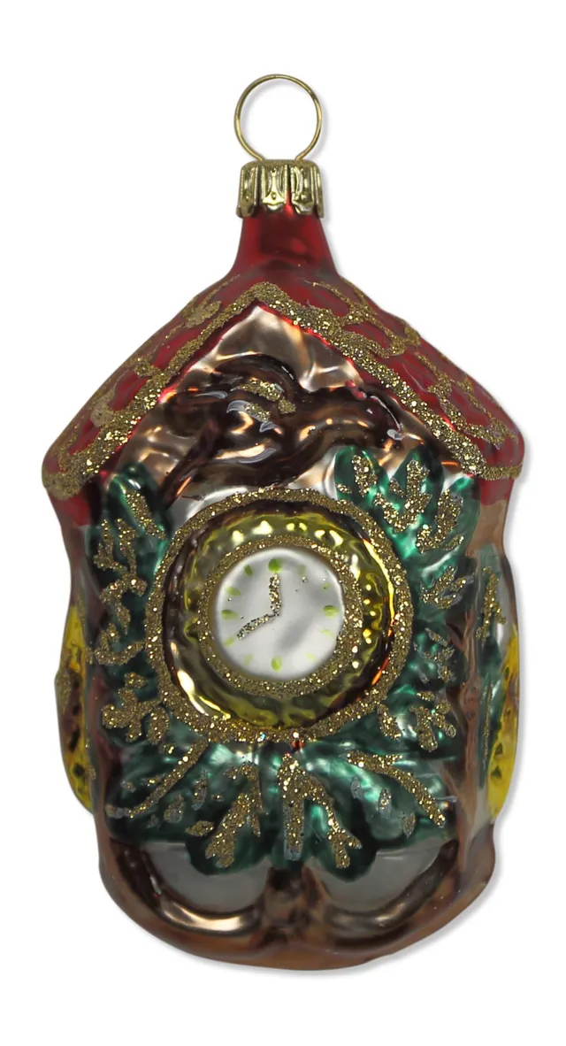 lauschaer-glas-christbaumschmuck-kuckuck-ornament-mundgeblasen-handdekoriert image 1