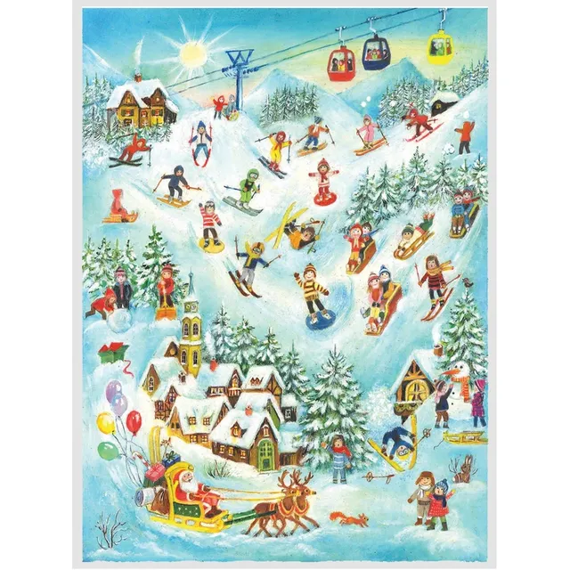 sellmer-verlag-adventskalender-ski-spa-papier-gro-format-mit-glimmer image 1