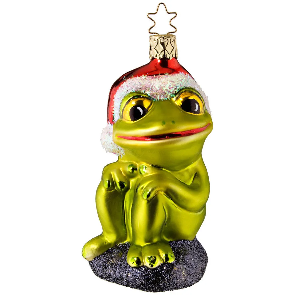 inge-glas-weihnachtsfrosch-glas-figur-10-5-cm-gr-n image 1