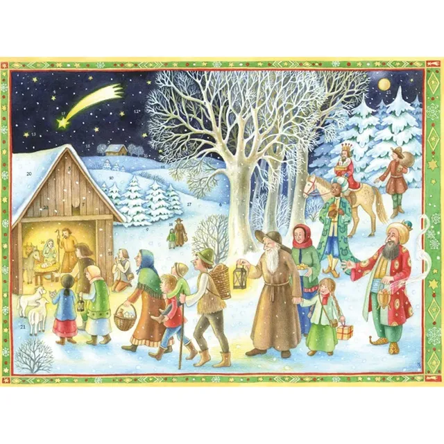 sellmer-verlag-adventskalender-kommt-seht-den-stall-gro-format-christlich image 1