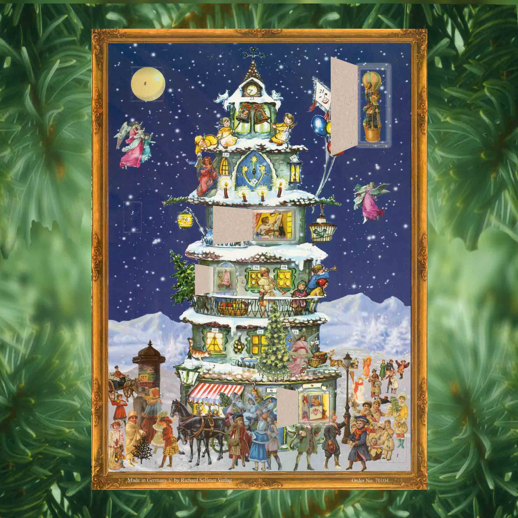 sellmer-verlag-adventskalender-weihnachtsturm-gro-format-hochformat-viktorianisc image 2