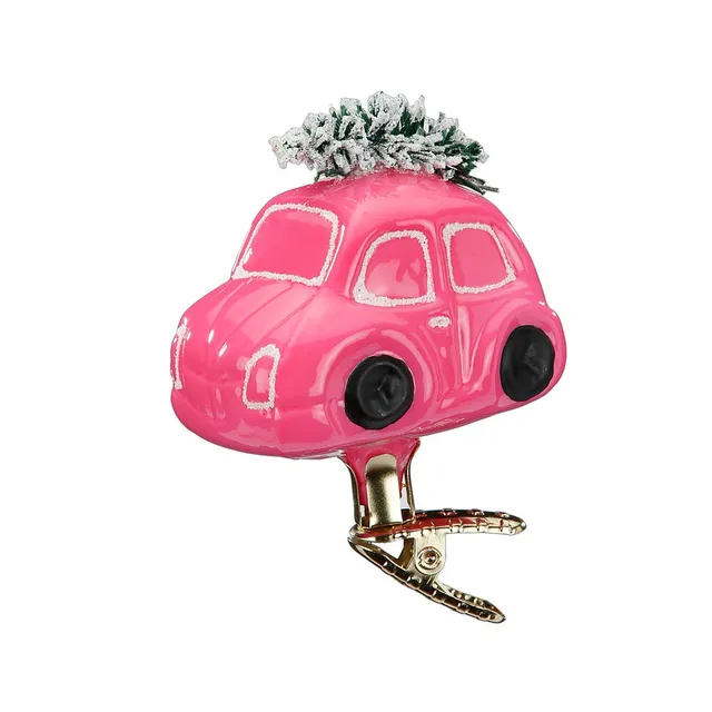 inge-glas-weihnachtsauto-pink-7-5-cm-glas-figur-auto image 1