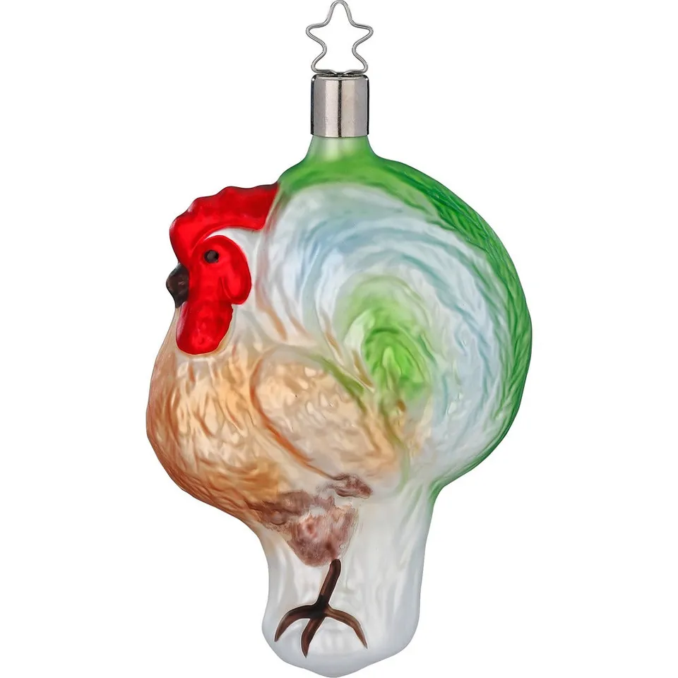 inge-glas-stolzer-hahn-christbaumanh-nger-glas-11-cm image 1