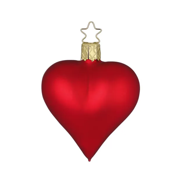 inge-glas-herz-glas-ornament-rot-matt-8-cm image 1