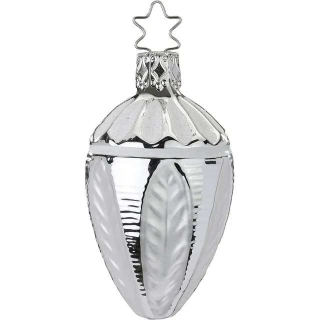 inge-glas-manufaktur-eichelornament-glas-7-cm-silber-traditionell image 1