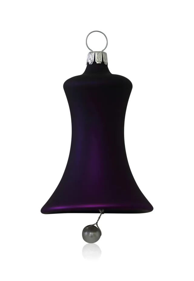 lauschaer-glas-christbaumschmuck-glocken-lila-matt-3-st-ck-5-cm image 1