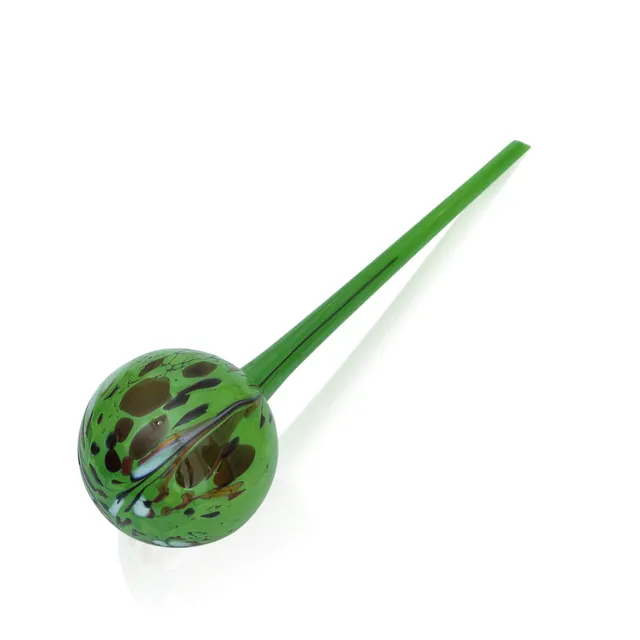 lauschaer-glas-blumendurstkugel-bew-sserungskugel-gr-n-8-9cm-32cm image 1