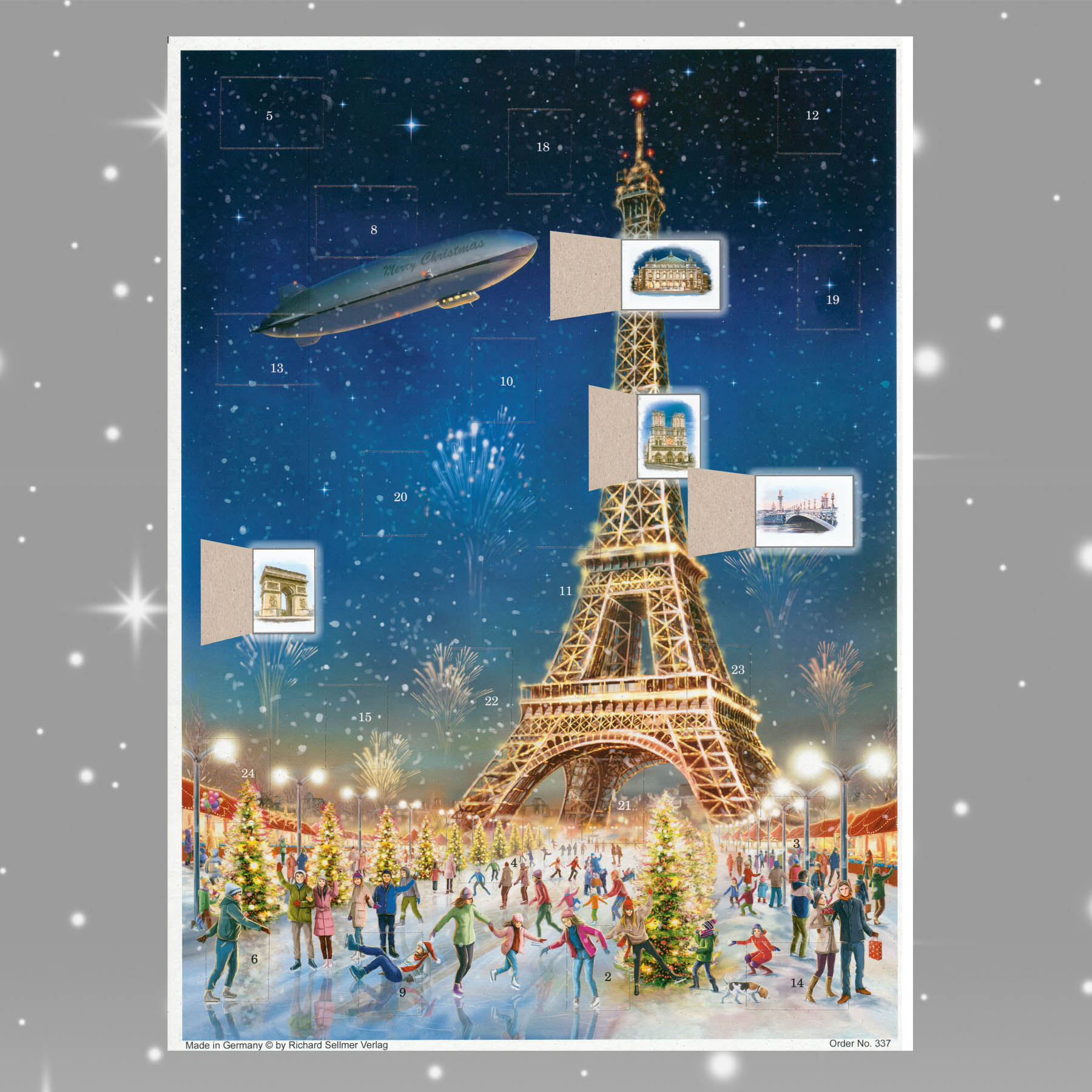 sellmer-verlag-adventskalender-paris-eiffelturm-a3 image 2