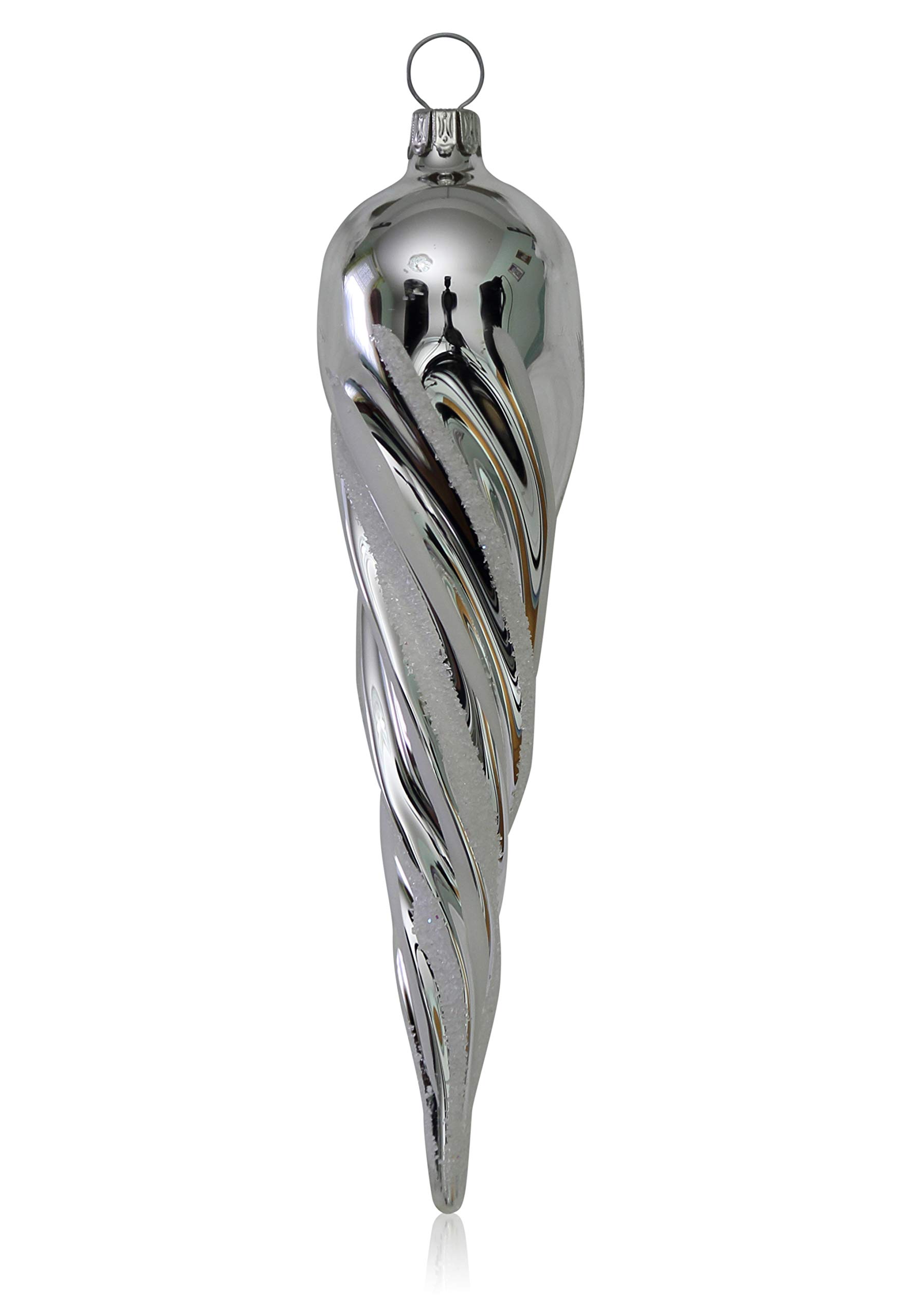 lauschaer-glas-eiszapfen-dick-silber-mit-dekor-4-st-ck-christbaumschmuck image 1