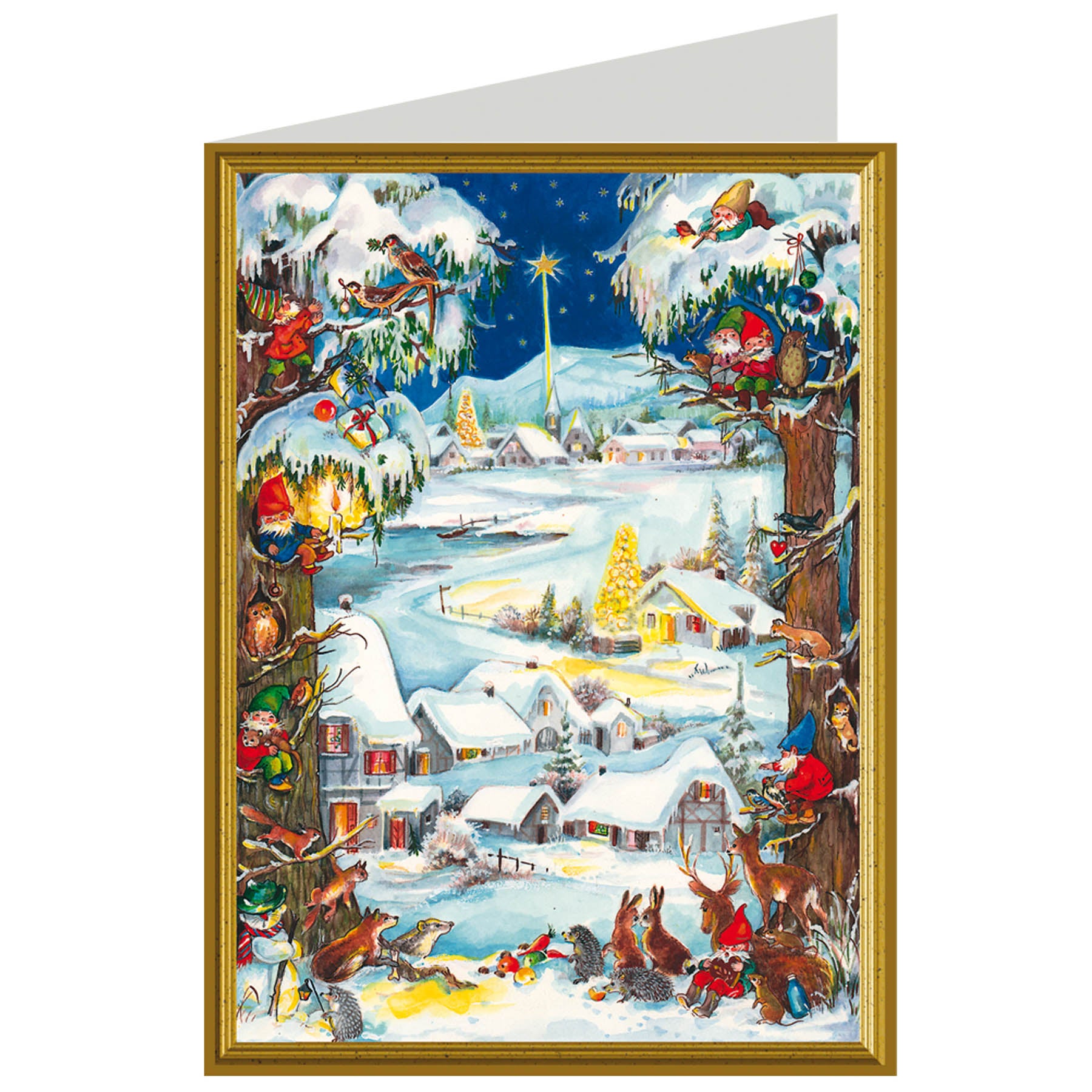 sellmer-verlag-weihnachtskarte-zwergenweihnacht-klappkarte-b6-hochformat-mit-ums image 1