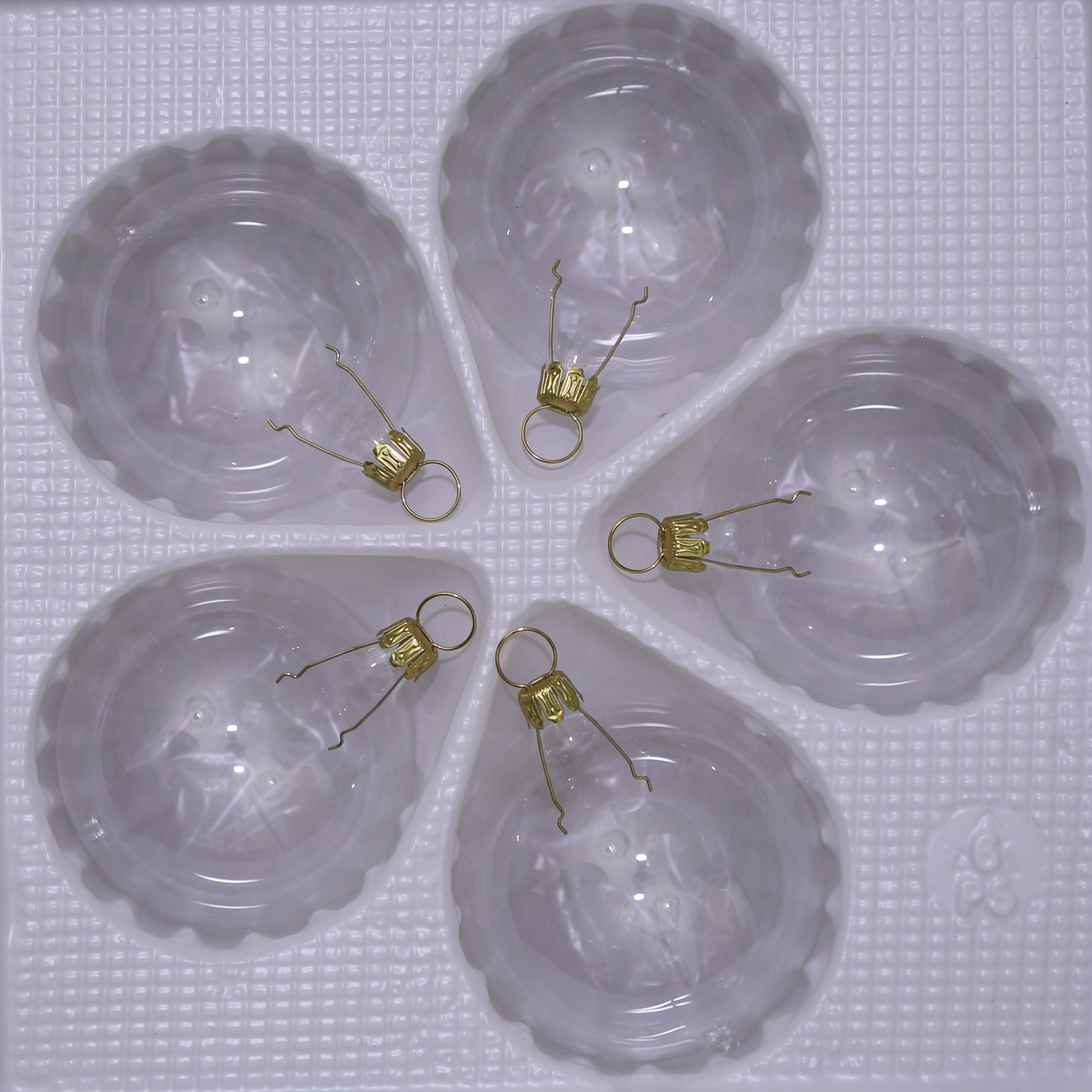 lauschaer-glas-christbaumkugeln-klarglas-6cm-5-st-ck-mit-schmuckh-tchen-mundgebl image 2