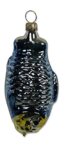 lauschaer-glas-christbaumschmuck-fisch-silber-blau-mundgeblasen-handdekoriert image 6