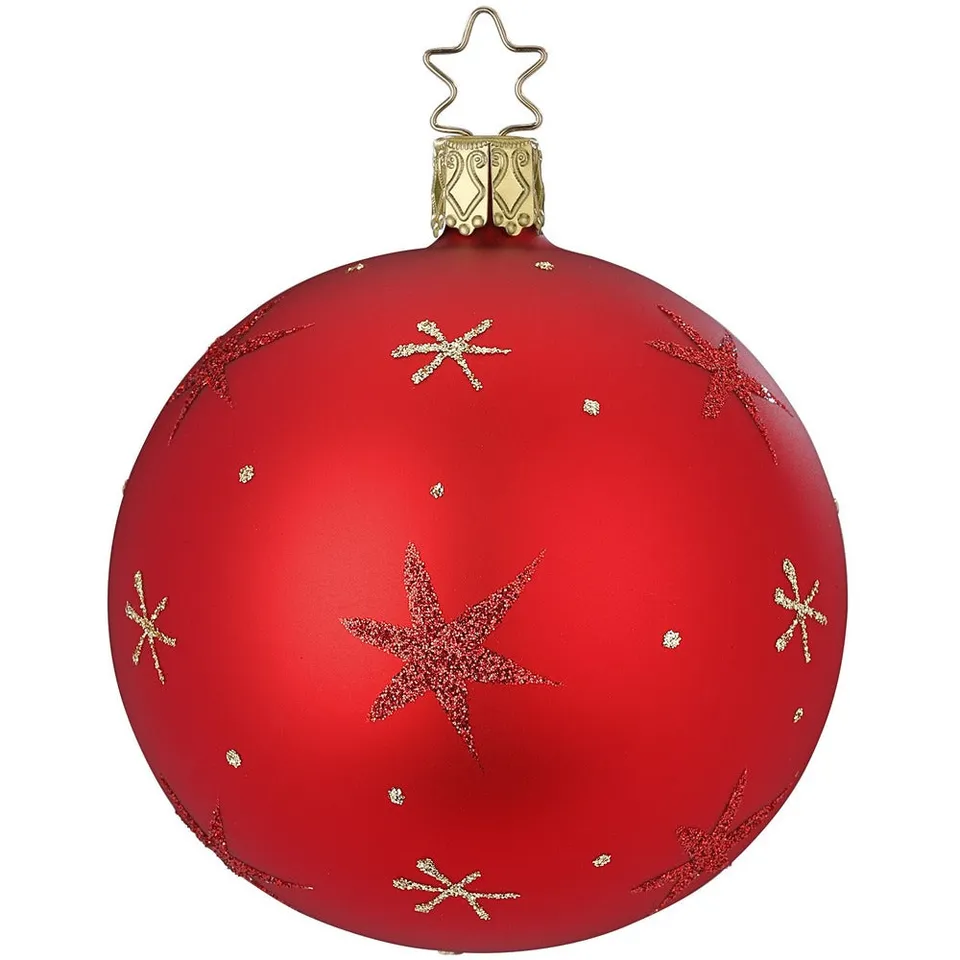 inge-glas-sternenhimmel-christbaumkugel-rot-10-cm image 1