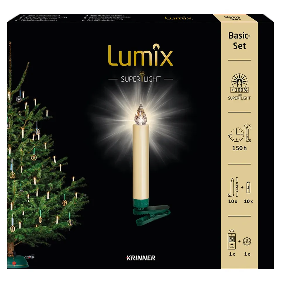 krinner-lumix-superlight-elfenbein-basis-led-baumkerzen-10er-set-12-5-cm image 1
