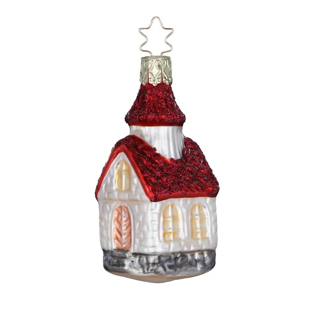 inge-glas-kirche-christbaumanh-nger-glas-9-cm-beige-creme image 1
