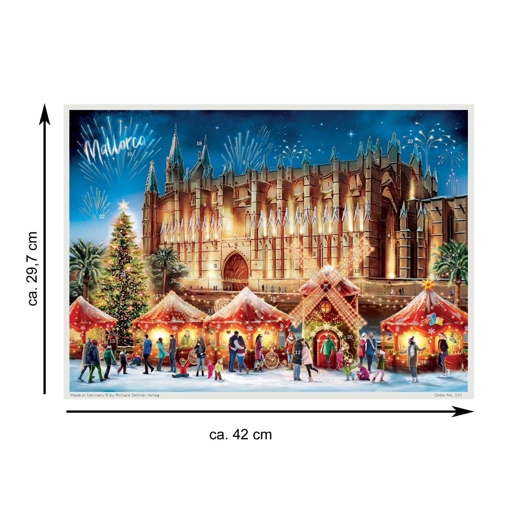 sellmer-verlag-adventskalender-kathedrale-palma-mallorca-a3-mit-glimmer image 5
