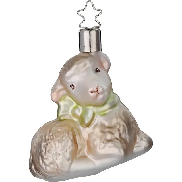 inge-glas-l-mmchen-glas-christbaumanh-nger-7-cm-beige-creme image 1