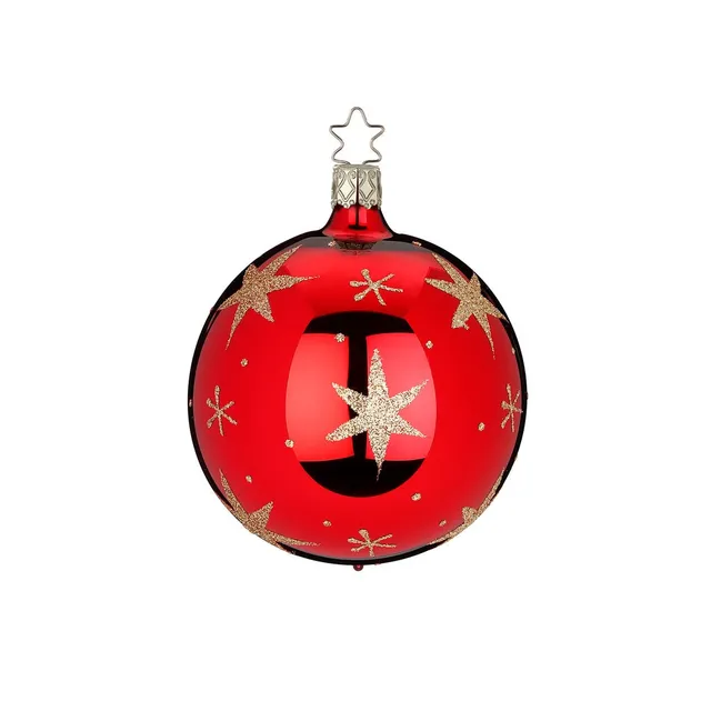 inge-glas-sternenlicht-glas-christbaumkugel-6-cm-rot image 1