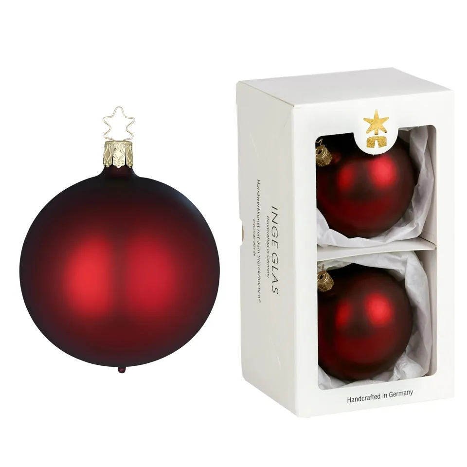 inge-glas-kugeln-imperialrot-matt-10-cm-christbaumkugel image 1