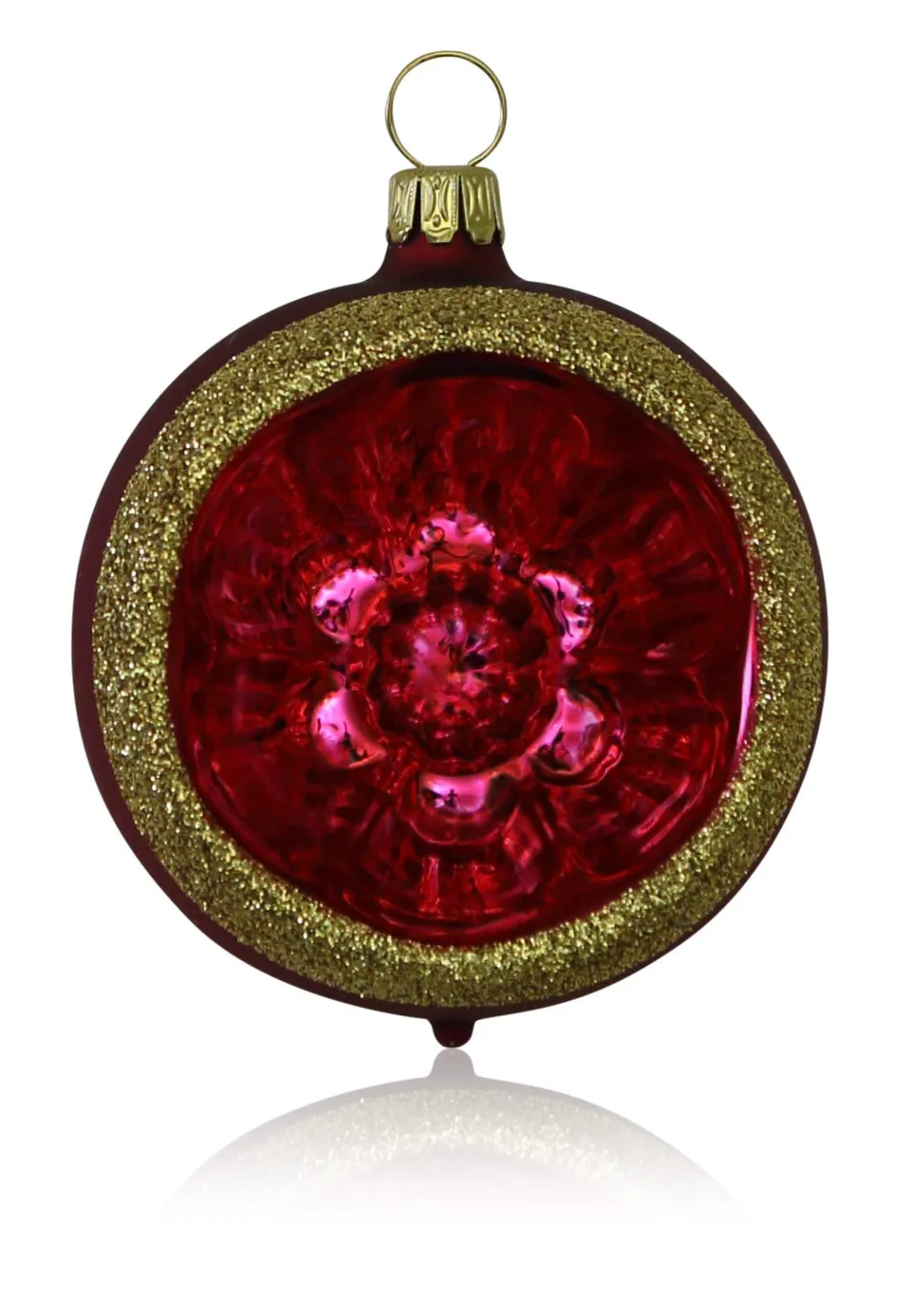 lauschaer-glas-christbaumkugeln-mit-einstich-dunkelrot-matt-mit-dekor-4-st-ck-6- image 1