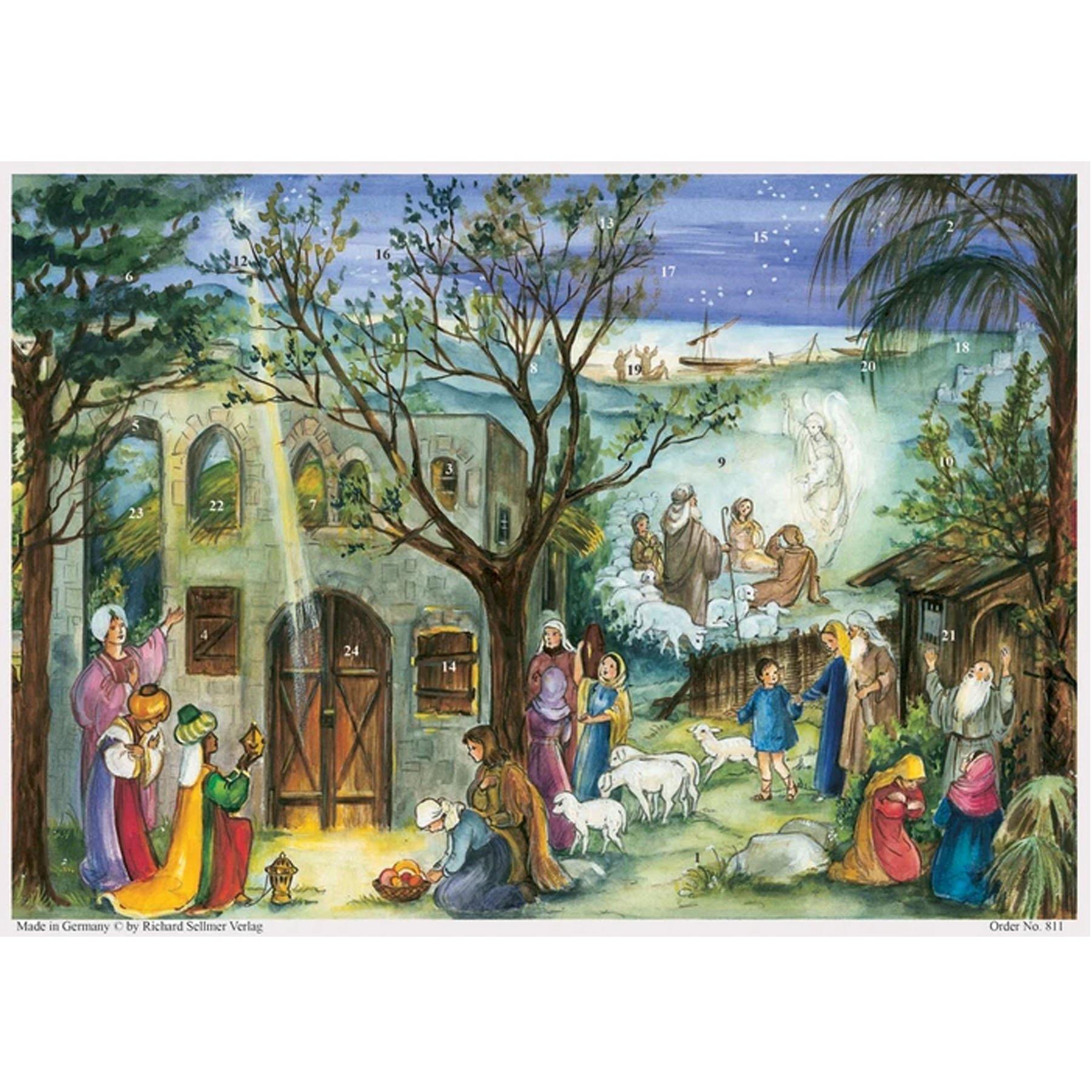 sellmer-verlag-adventskalender-a4-stall-von-bethlehem-papier-adventskalender-que image 1