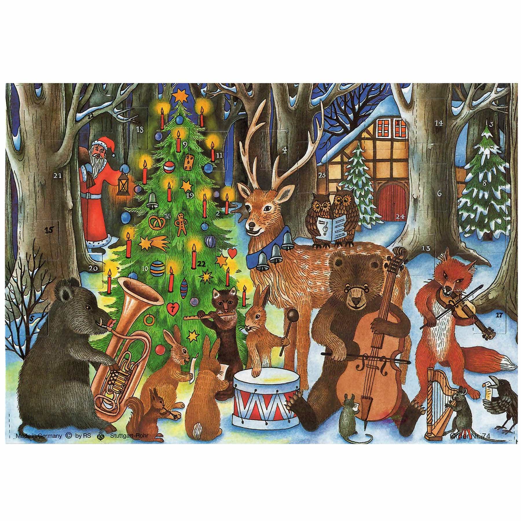 sellmer-verlag-a5-adventskalender-weihnachten-der-tiere-mini-mit-umschlag image 1