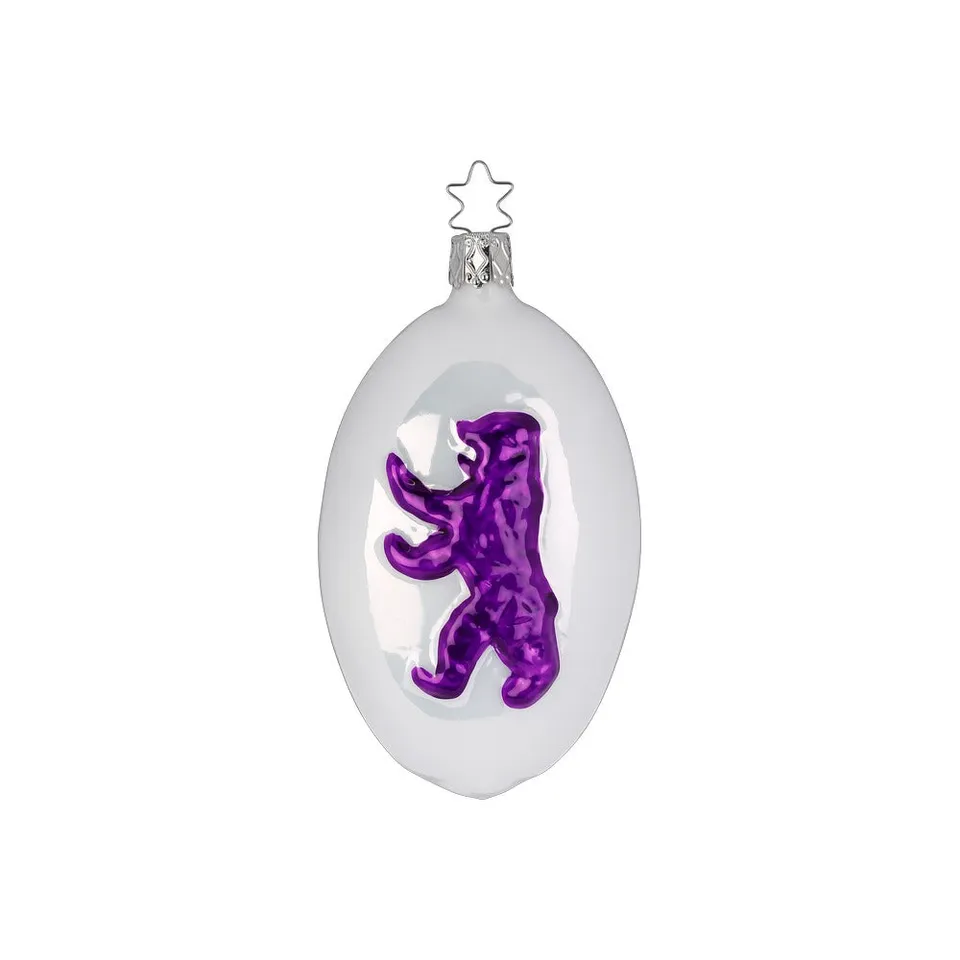 inge-glas-relief-berliner-b-r-lila-11-cm-glas-anh-nger image 1