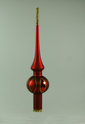 lauschaer-glas-baumspitze-dunkelrot-matt-mit-streifen-6-cm image 1