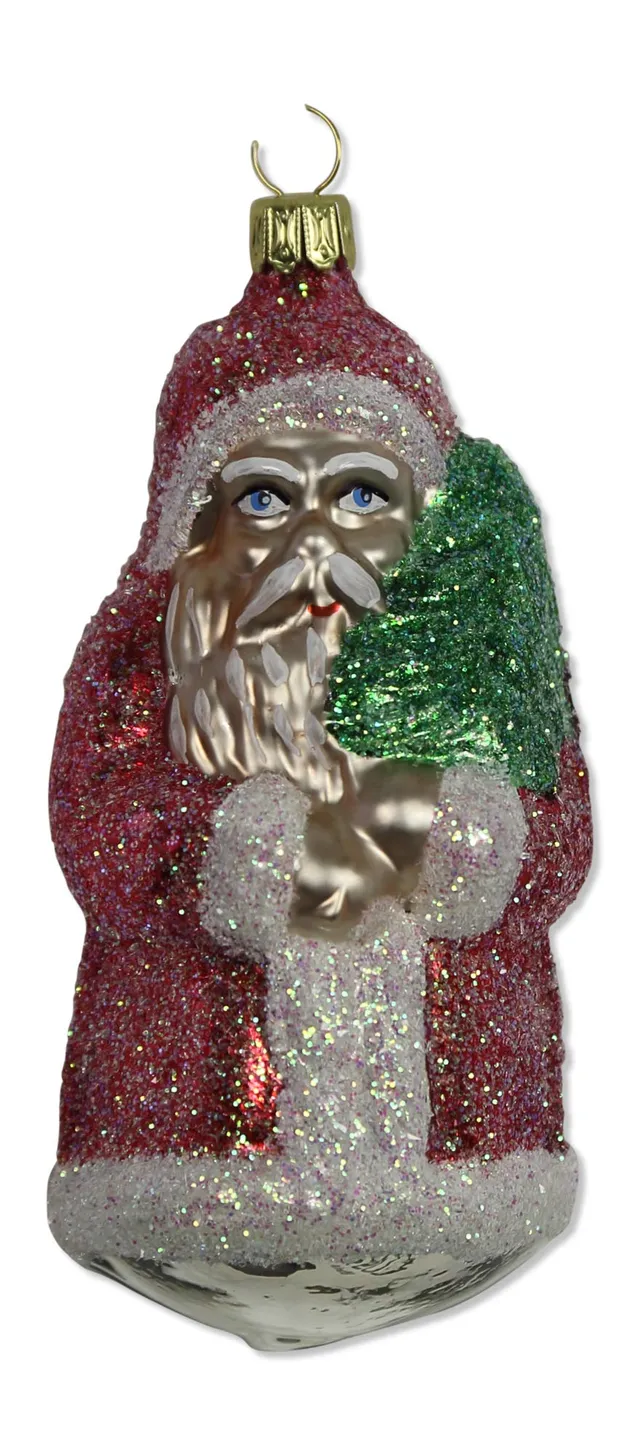 lauschaer-glas-christbaumschmuck-gro-er-weihnachtsmann-rot-mundgeblasen image 1
