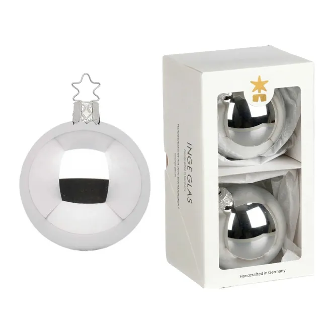 inge-glas-kugeln-christbaumkugel-10-cm-silber-glanz image 1