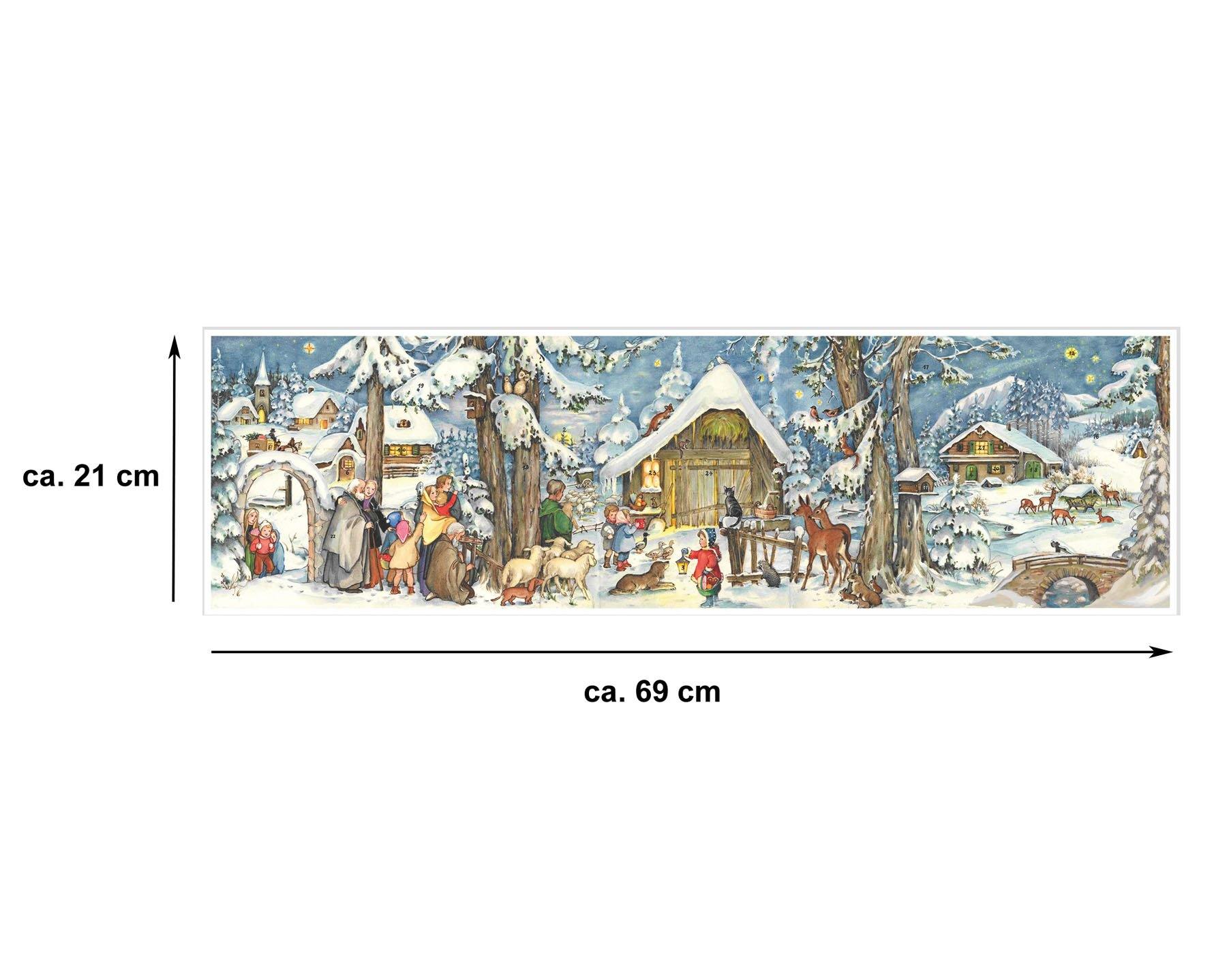 sellmer-verlag-panorama-adventskalender-am-stall-papierkalender-ca-70-cm image 5