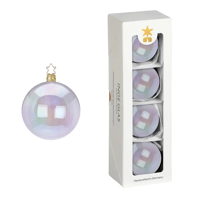 inge-glas-kugeln-irisierend-6-cm-glas-baumkugeln-glasklar image 1