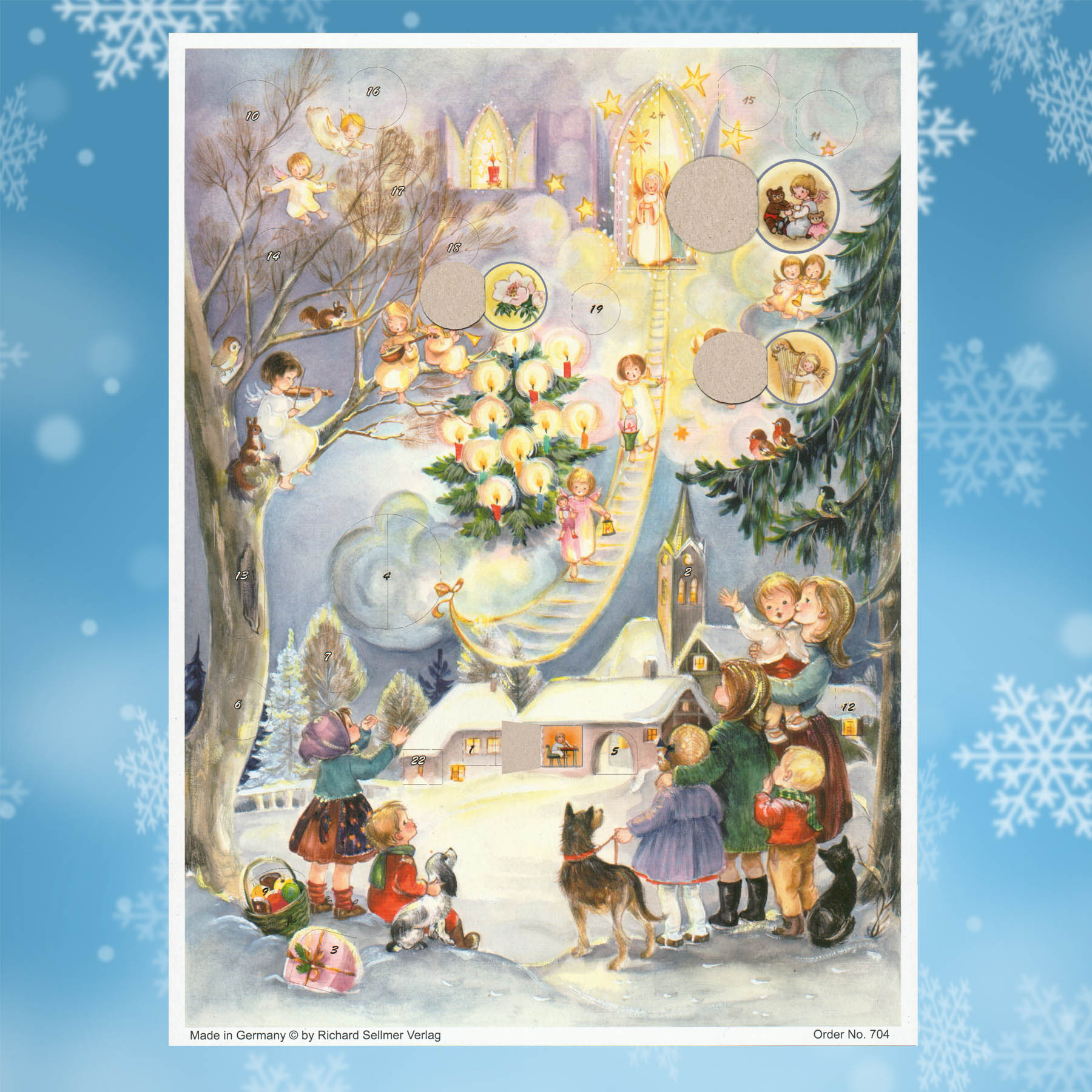sellmer-verlag-adventskalender-seht-die-himmelsleiter-engel-gro-format image 2
