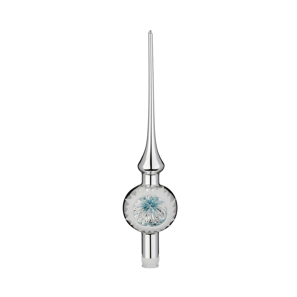 inge-glas-baumspitze-eisiger-glanz-30-cm-silber-glanz image 1